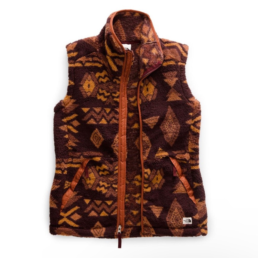 The North Face | Fleece pattern vest | Rust/terracotta/orange | Medium